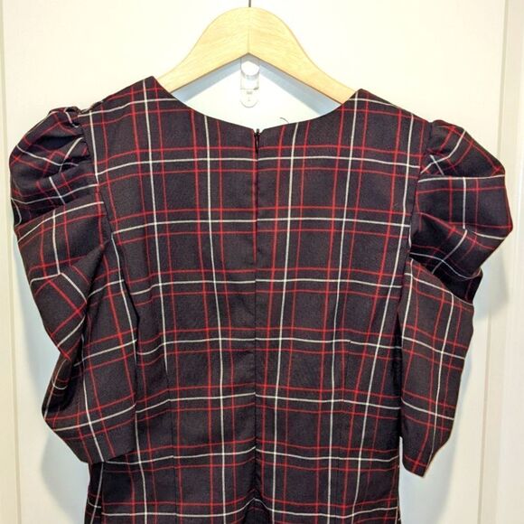 Plaid Puff Sleeve Dress - Picture 6 of 8